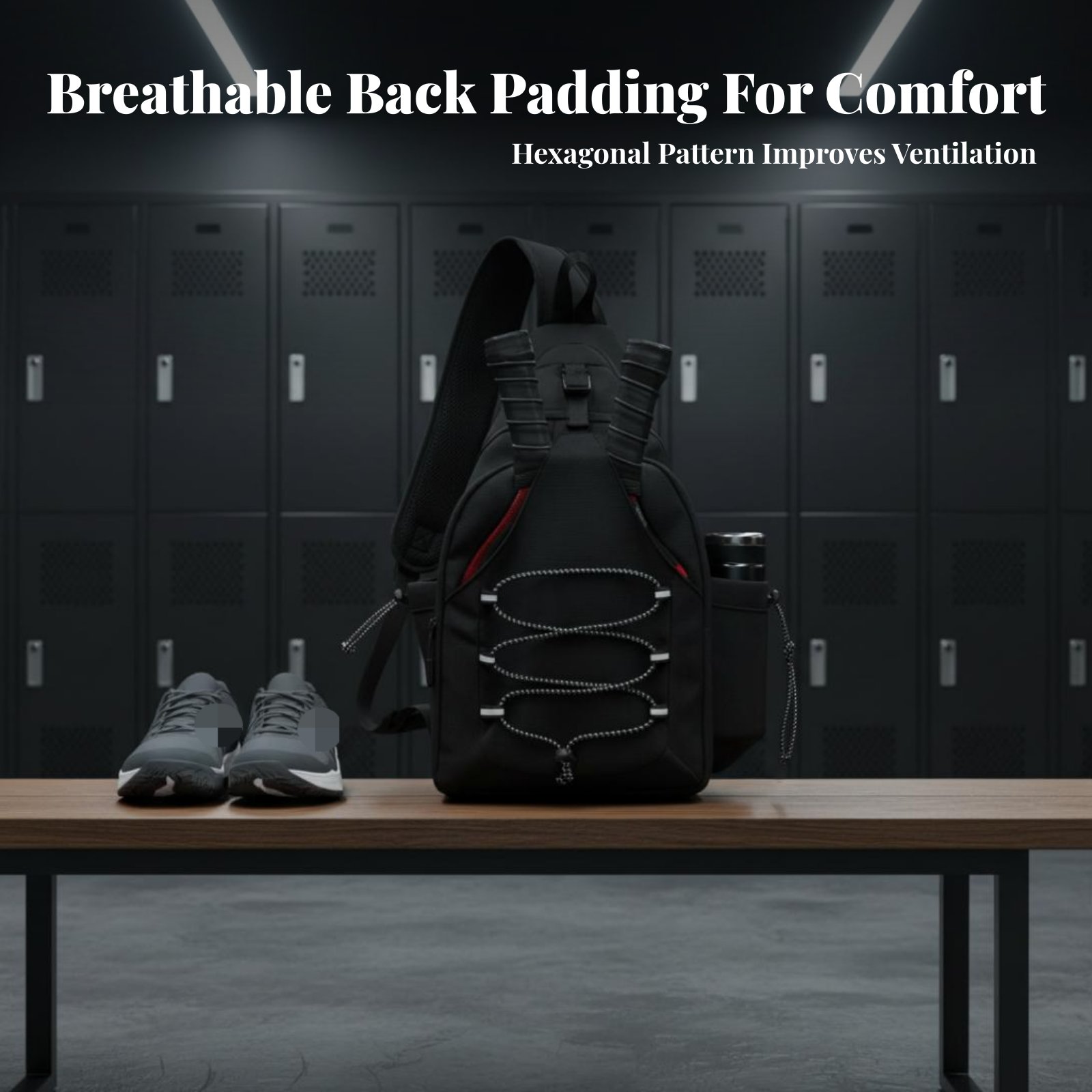 Backpack Racket Bag - กระเป๋าใส่ไม้ปิงปอง ดีไซน์หลายช่องใส่ของ กระเป๋าเป้สะพายหลังใส่ไม้ปิงปอง กระเป๋าใส่ไม้แบบสะพายข้าง วัสดุผ้าอ็อกซ์ฟอร์ดแข็งแรง สำหรับนักกีฬา