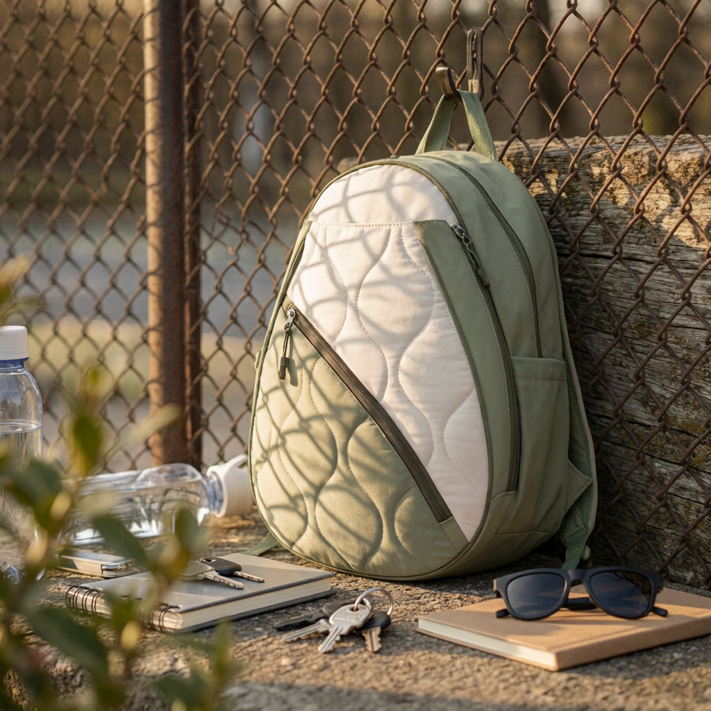 Backpack Racket Bag - กระเป๋าเป้สะพายหลังสำหรับใส่ไม้เทนนิส รูปทรงหยดน้ำ กระเป๋าใส่ไม้ปิงปอง มีช่องใส่ของด้านข้าง หูหิ้วด้านบน สำหรับกีฬากลางแจ้ง