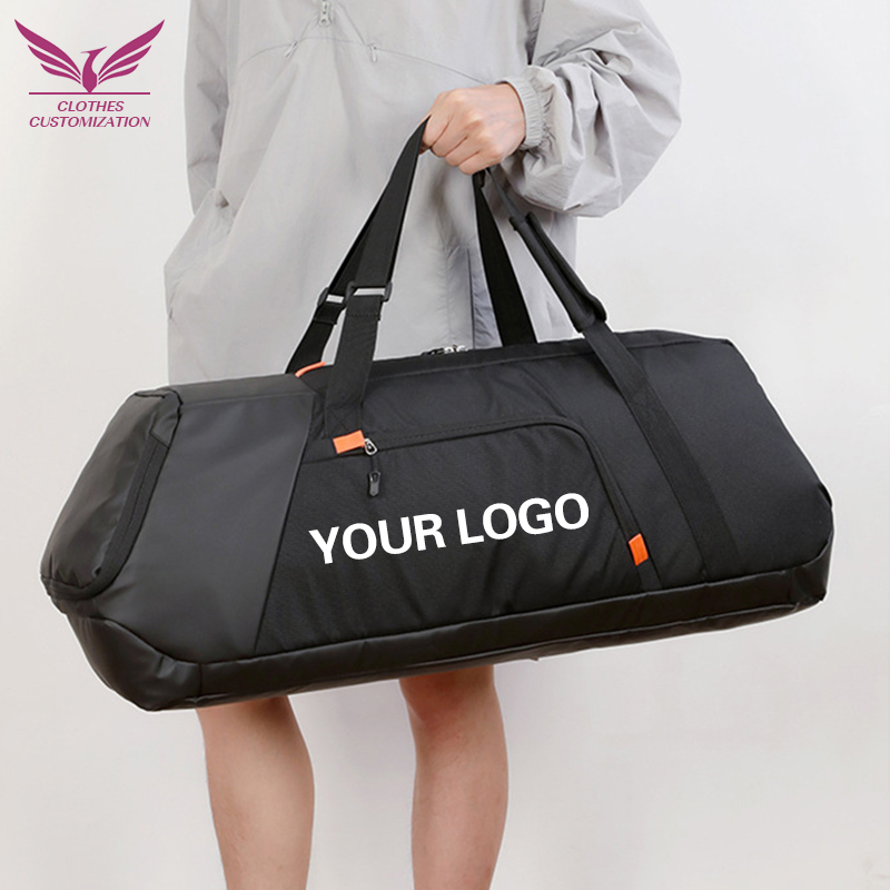 Badminton Logo - กระเป๋าแบดมินตันพิมพ์ลายโลโก้ กระเป๋ากีฬาฟิตเนสความจุขนาดใหญ่ ปรับแต่งได้ตามสไตล์ กระเป๋าเดินทางระยะสั้น สะพายไหล่คู่