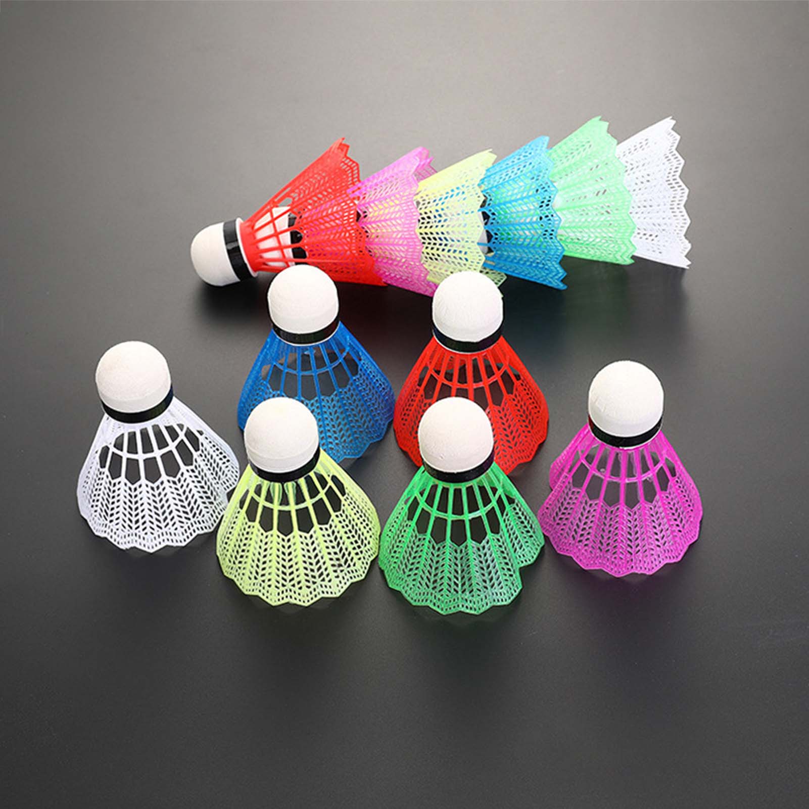 Badminton Fun Game - 12 ชิ้นแบดมินตันพลาสติกสีขาวแบดมินตันแบดมินตันการออกแบบสนุกเกมสันทนาการเหมาะสําหรับคลับปาร์ตี้สวน