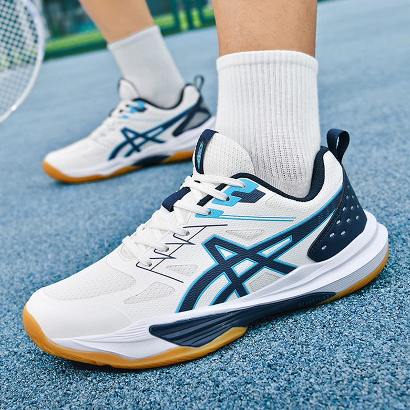 Badminton Rules - รองเท้าเทนนิสชายตาข่ายระบายอากาศได้ดีรองเท้าแบดมินตันมืออาชีพรองเท้าวอลเลย์บอลน้ำหนักเบากีฬารองเท้าผ้าใบกันลื่นสำหรับการฝึกซ้อม