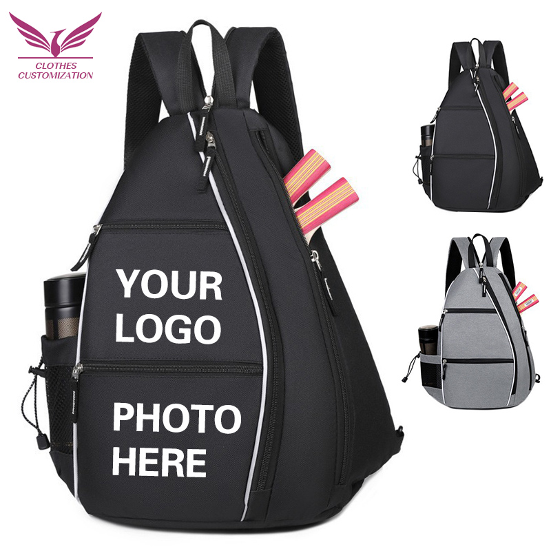 Badminton Logo - Custom แร็กเก็ตกระเป๋าเป้สะพายหลังสําหรับบุรุษกีฬากระเป๋าเป้สะพายหลังกีฬากลางแจ้งกระเป๋า DIY โลโก้ Multi -