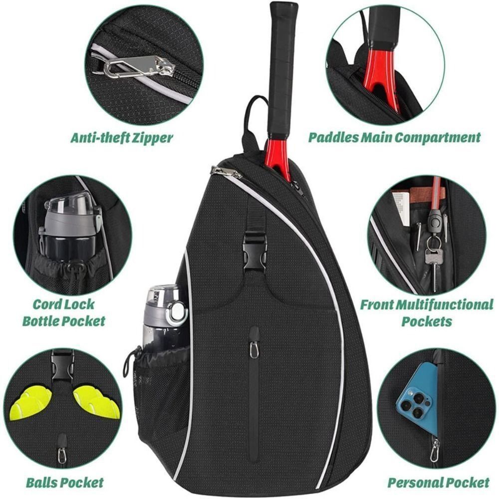 Backpack Racket Bag - กระเป๋าเป้สะพายหลังใส่ไม้ปิงปองแบบมีซิปปิด ความจุขนาดใหญ่ แข็งแรง ทนทาน ใช้ได้สองด้าน