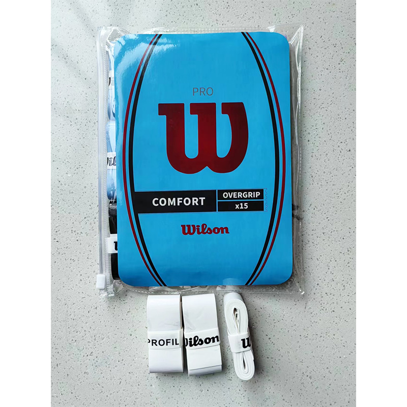 Badminton Xxl - ที่พันด้ามจับไม้เทนนิส Wilson 15 ชิ้น แบบซับเหงื่อ วัสดุ