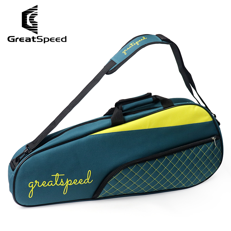 Backpack Racket Bag - เกรทสปีด 3-6 ชิ้นกระเป๋ากีฬาเทนนิสแบดมินตันแบบสะพายไหล่ข้างเดียวสำหรับผู้ชายผู้หญิงกระเป๋าใส่แร็กเก็ตแบบเรียบง่าย