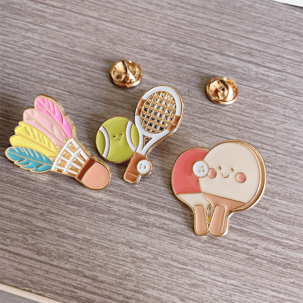 เข็มกลัดโลหะผสมสังกะสี เข็มกลั - Badminton Icon บทวิจารณ์และราคา