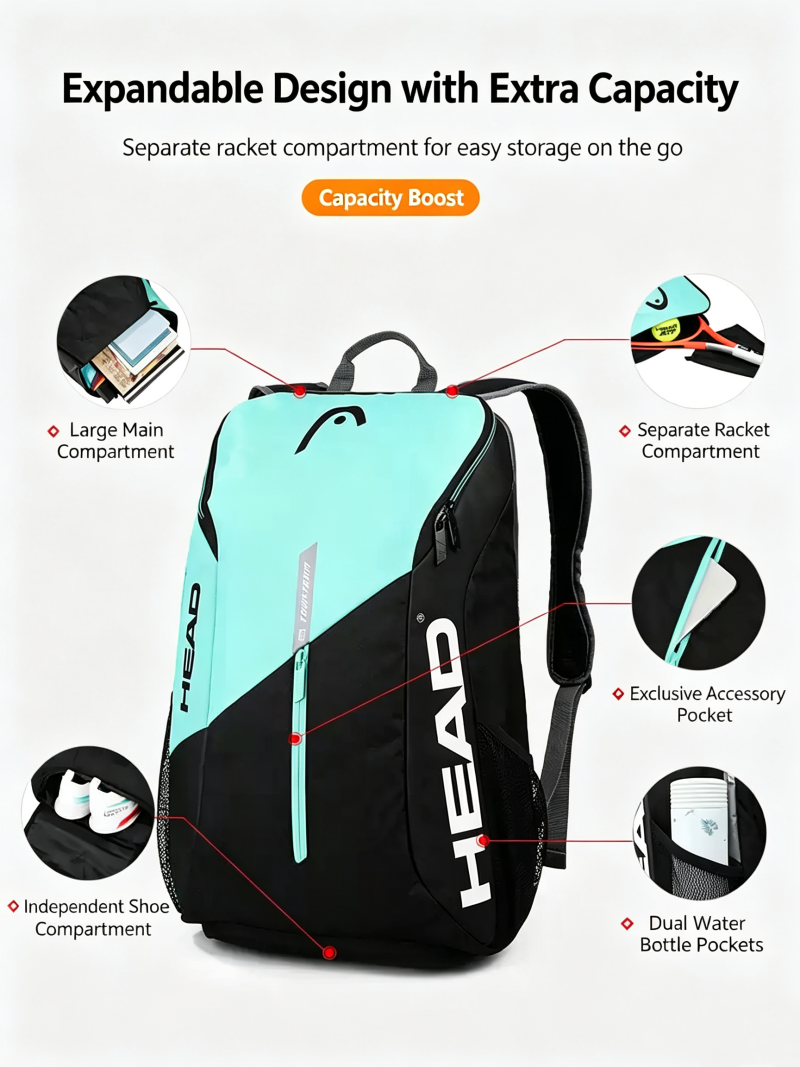 กระเป๋าใส่ไม้เทนนิส HEAD Tour  - Backpack Racket Bag บทวิจารณ์และราคา