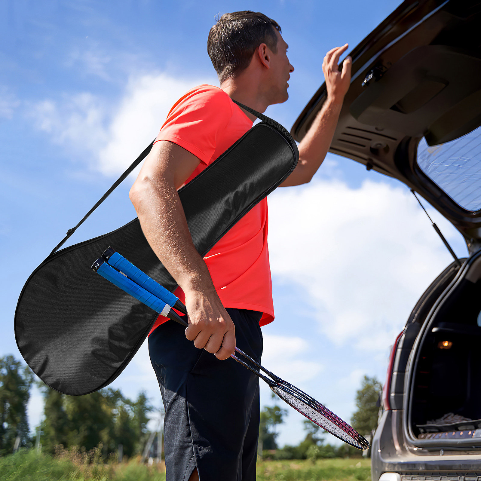 กระเป๋าแบดมินตันกลางแจ้ง กระเป - Backpack Racket Bag บทวิจารณ์และราคา