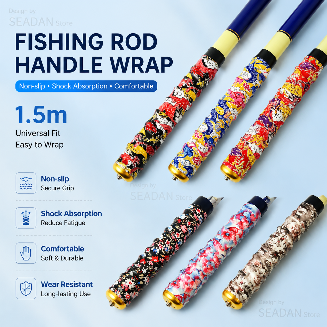 ปลอกหุ้มด้ามคันเบ็ดลายมังกรดอก - Badminton Rules บทวิจารณ์และราคา