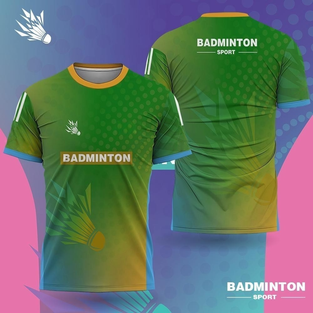 เสื้อแบดมินตันผู้ชายลายไล่สีพิ - Badminton Logo บทวิจารณ์และราคา