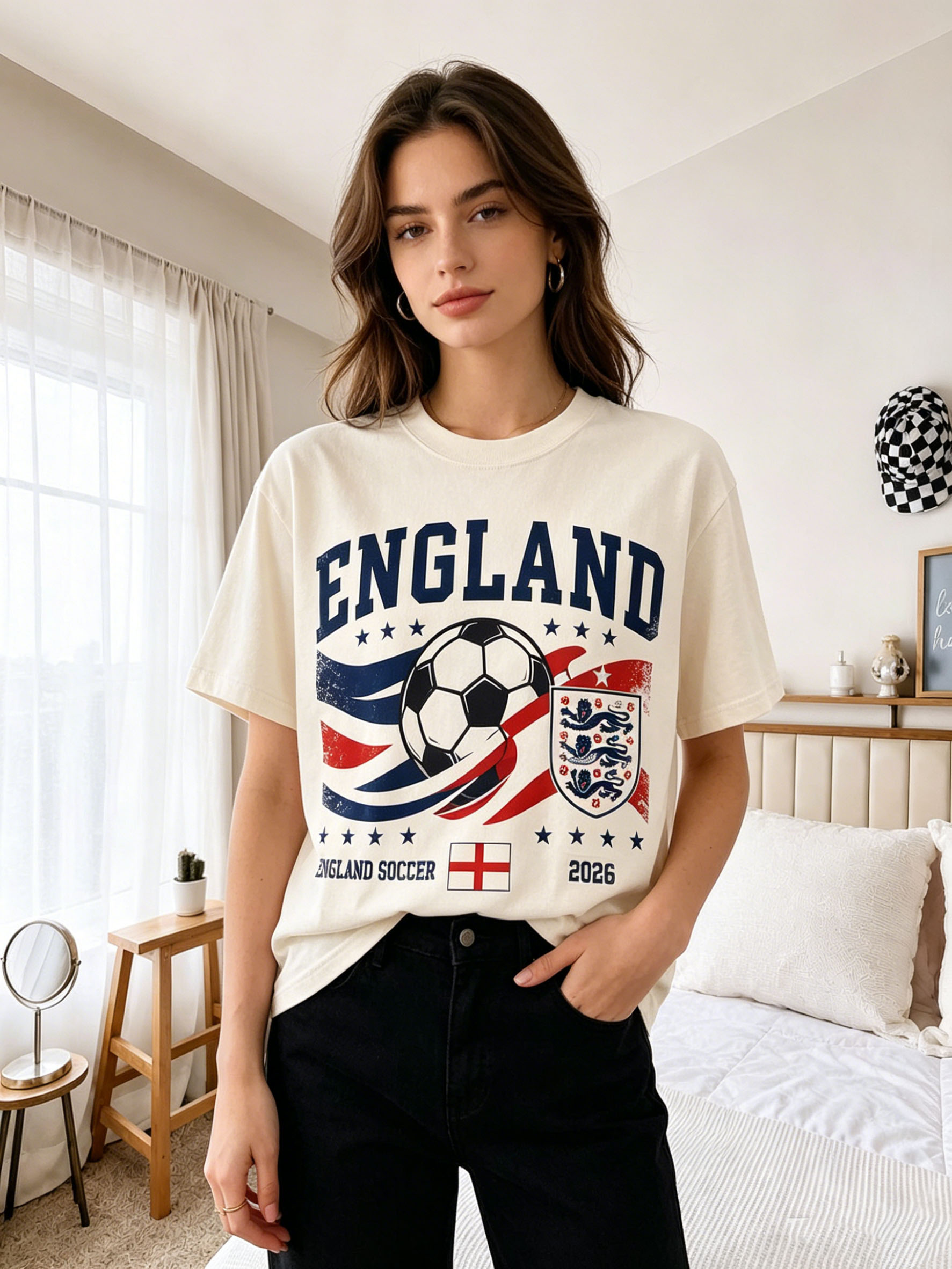 เสื้อยืดลายกราฟิกฟุตบอลอังกฤษ  - Badminton England บทวิจารณ์และราคา