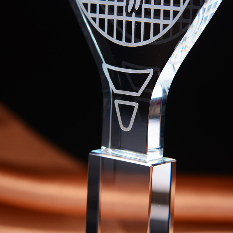 ที่กําหนดเองคริสตัลถ้วยรางวัลแ - Badminton Logo บทวิจารณ์และราคา